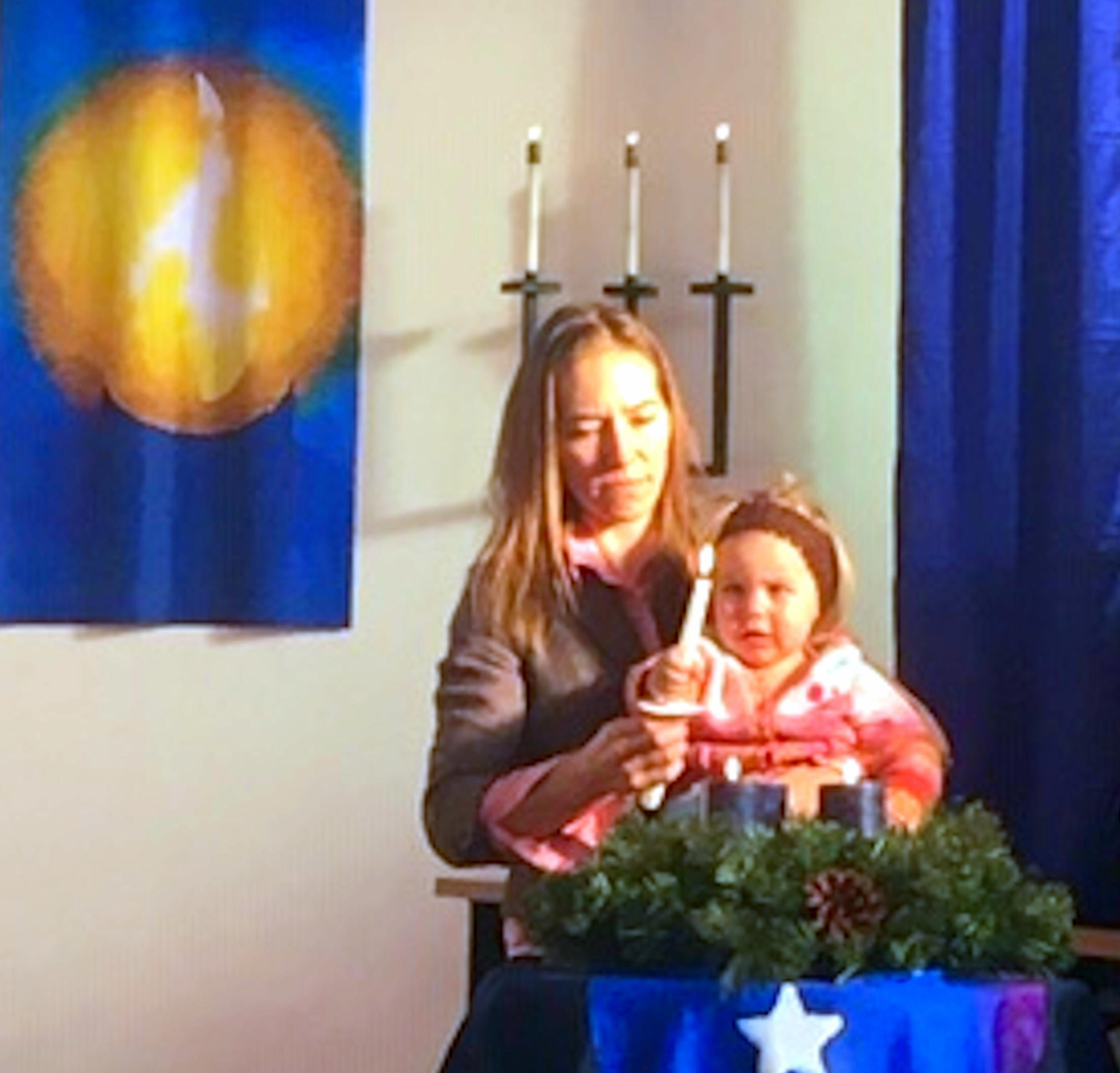 Lighting the Advent Candles