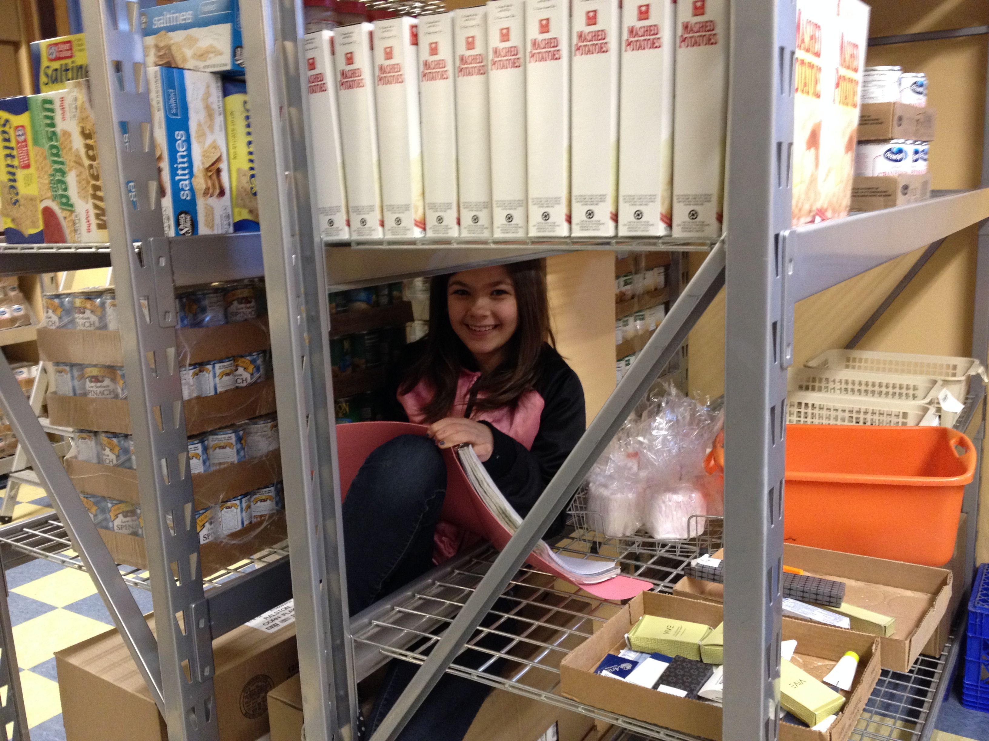 Helping in the Food Pantry
